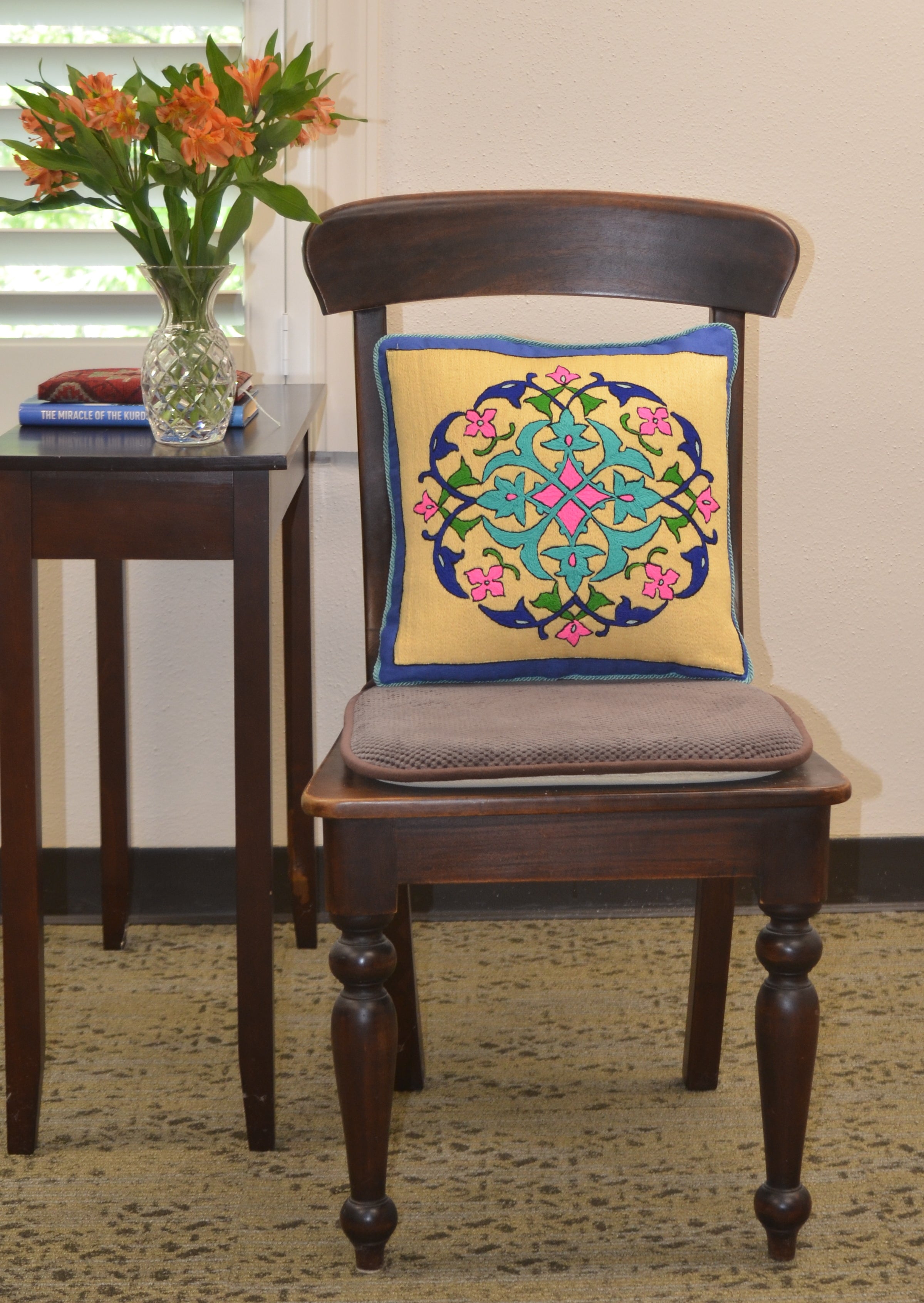 Linen pillow (Blue)