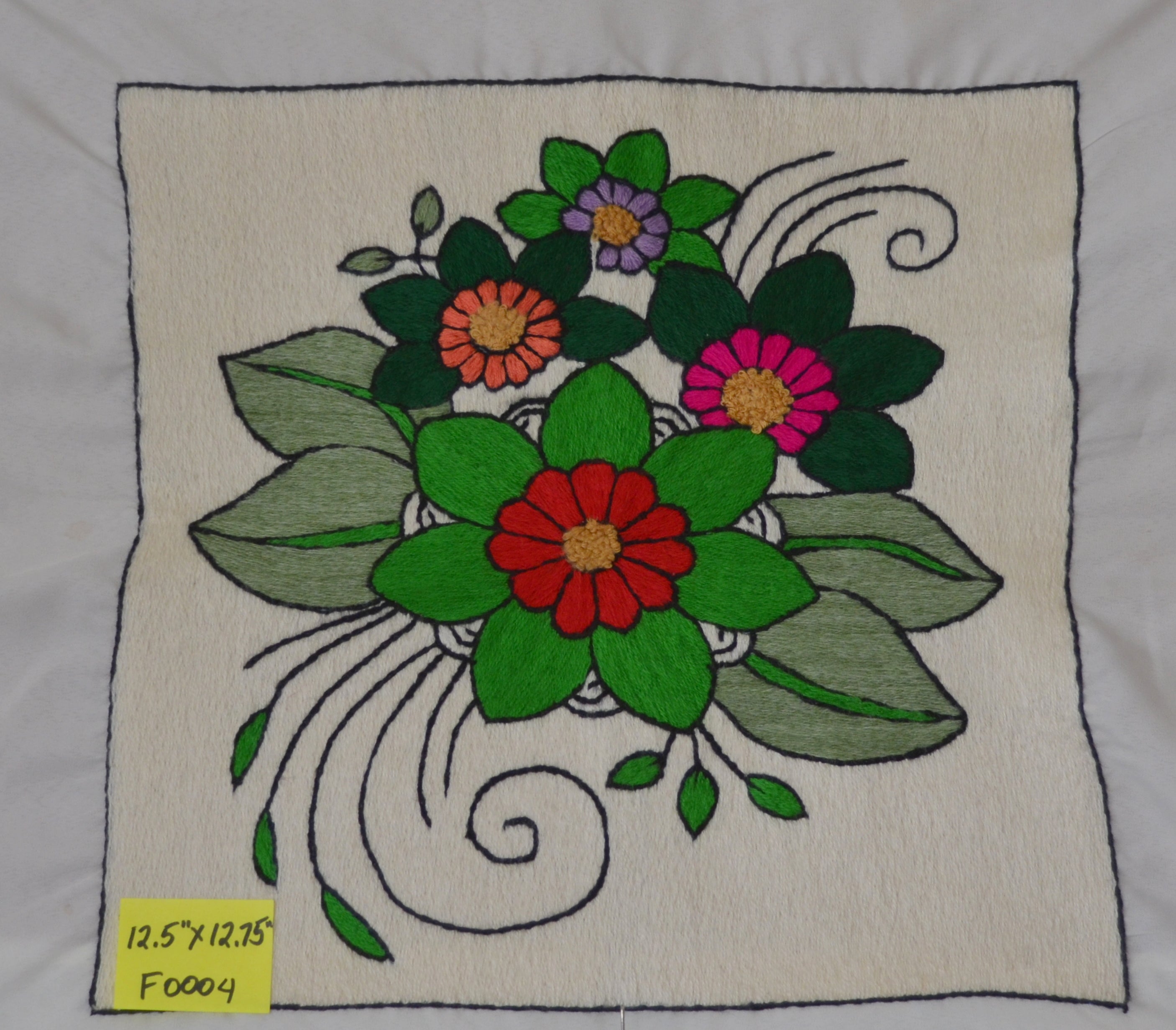Embroidery "Flats" - Floral on Cream